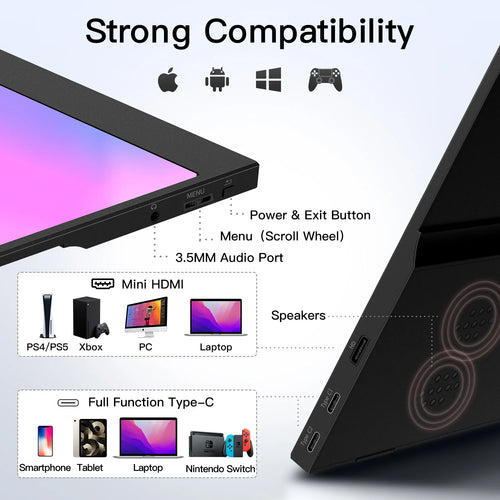 15.6 Inch Portable Monitor 1080P